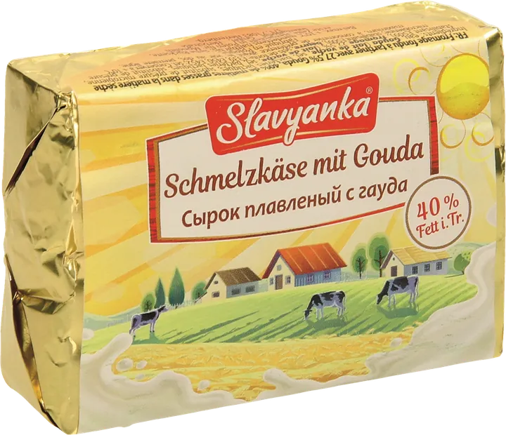 Slavyanka Schmelzkäse mit Gouda